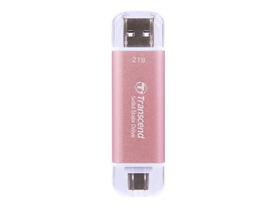 Transcend ESD310P - SSD - 512 GB - extern (tragbar)USB 3.2 Gen 2x1 (USB-C Steckverbinder) - pink