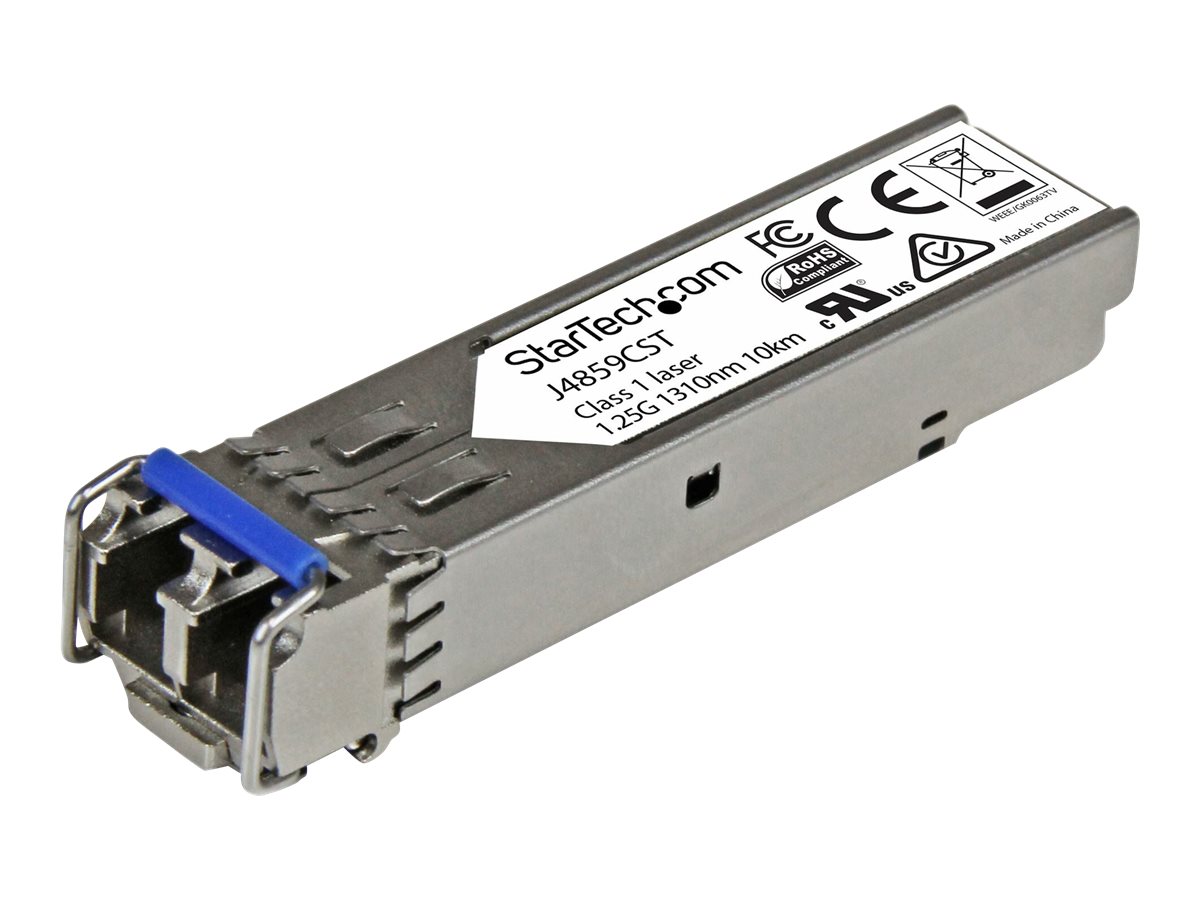 StarTech.com Startech Gigabit LWL SFP Transceiver Modul - HP J4859C kompatibel - SM/MM LC mit DDM - 10km / 550m - 1000Base-LX - SFP (Mini-GBIC)--Transceiver-Modul (gleichwertig mit: HP J4859C) - 1GbE