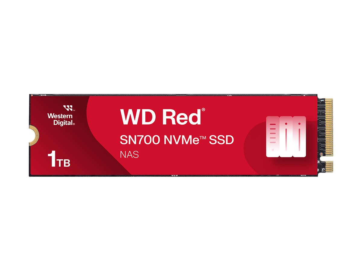 WD Red SN700 WDS100T1R0C-68BDK0 - SSD - 1 TB - intern - M.2 2280 - PCIe 3.0 x4 (NVMe)PCIe Gen3 8Gb/s  internal drive for NAS devices