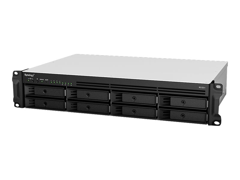 Synology RackStation RS1221RP+ - NAS-Server8 Schächte - Rack - einbaufähig - SATA 6Gb/s - RAID 0 - 1 - 5 - 6 - 10 - JBOD - 5 Hot Spare - 6 Hot Spare - 10-Hot-Spare - 1 Hot-Spare - RAM 4 GB - Gigabit E