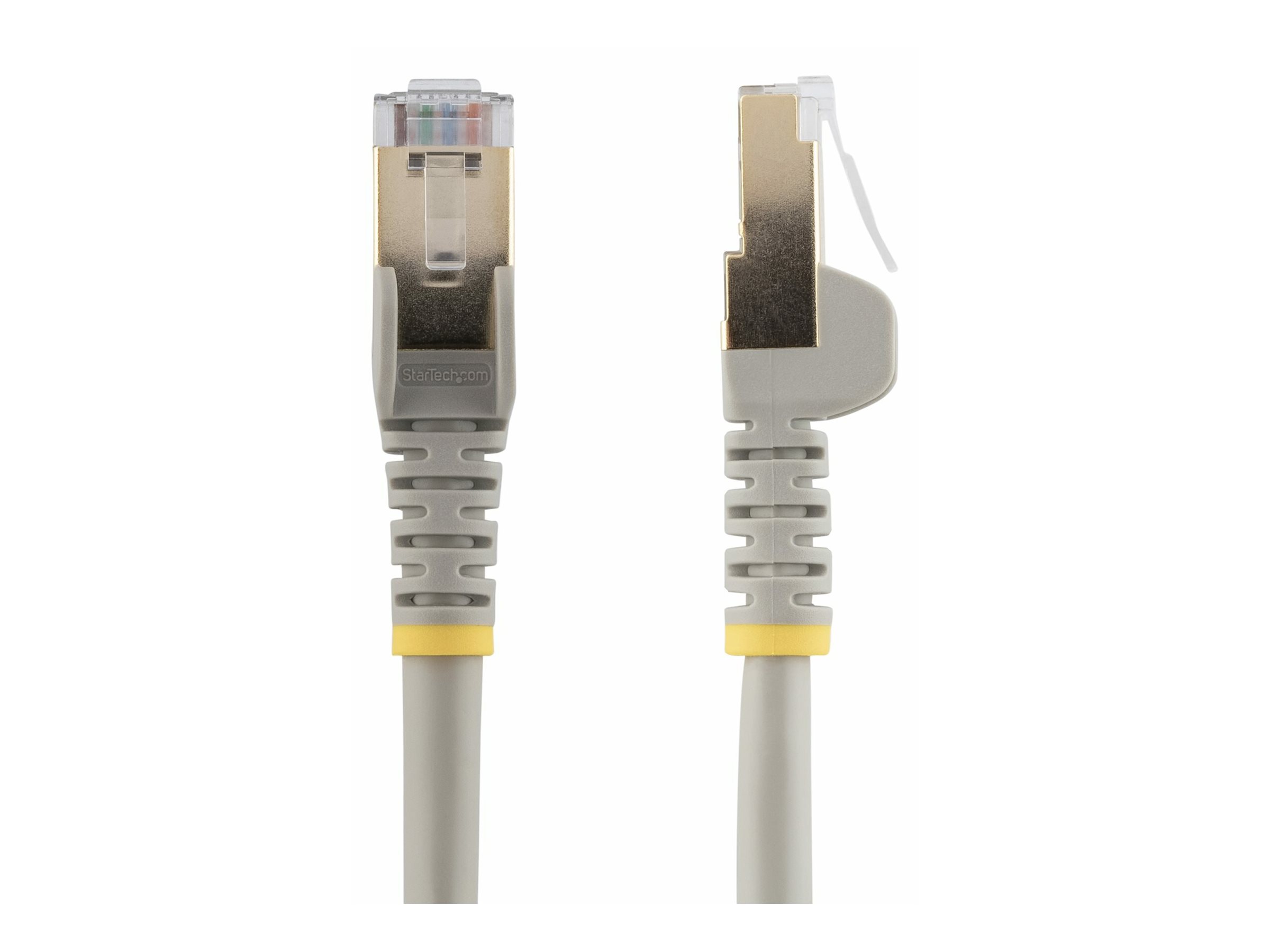 StarTech.com 7.5m CAT6A Ethernet Cable, 10 Gigabit Shielded Snagless RJ45 100W PoE Patch Cord, CAT 6A 10GbE STP Network Cable w/Strain Relief, Grey, UL Certified Wiring/TIA - Category 6A - 26AWG (6ASP