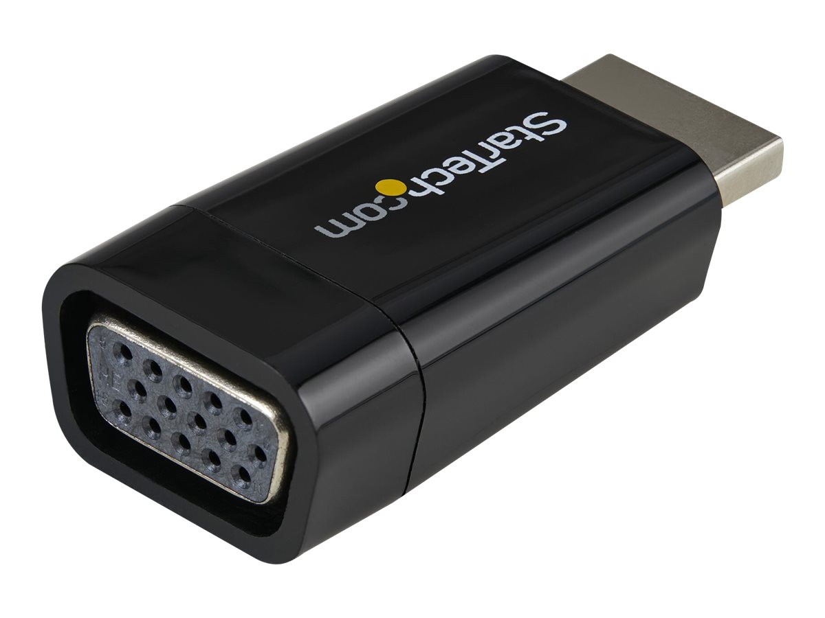 StarTech.com Kompakter HDMI auf VGA Adapter/ Konverter ideal für Chromebooks Ultrabooks & Laptops- HDMI zu VGA HD15 Wandler - 1920x1200 - Videoadapter - HDMI männlich zu HD-15 (VGA)weiblich - 4.5 cm -
