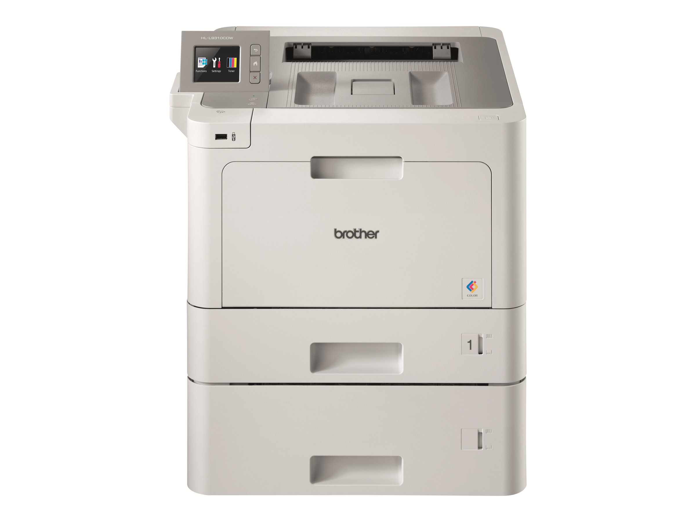 Brother HL-L9310CDWT - Drucker - Farbe - Duplex - Laser - A4/Legal - 2400 x 600 dpi - bis zu 31 Seiten/Min. (einfarbig)/ bis zu 31 Seiten/Min. (Farbe) - Kapazität: 800 Blätter - USB 2.0 - Gigabit LAN