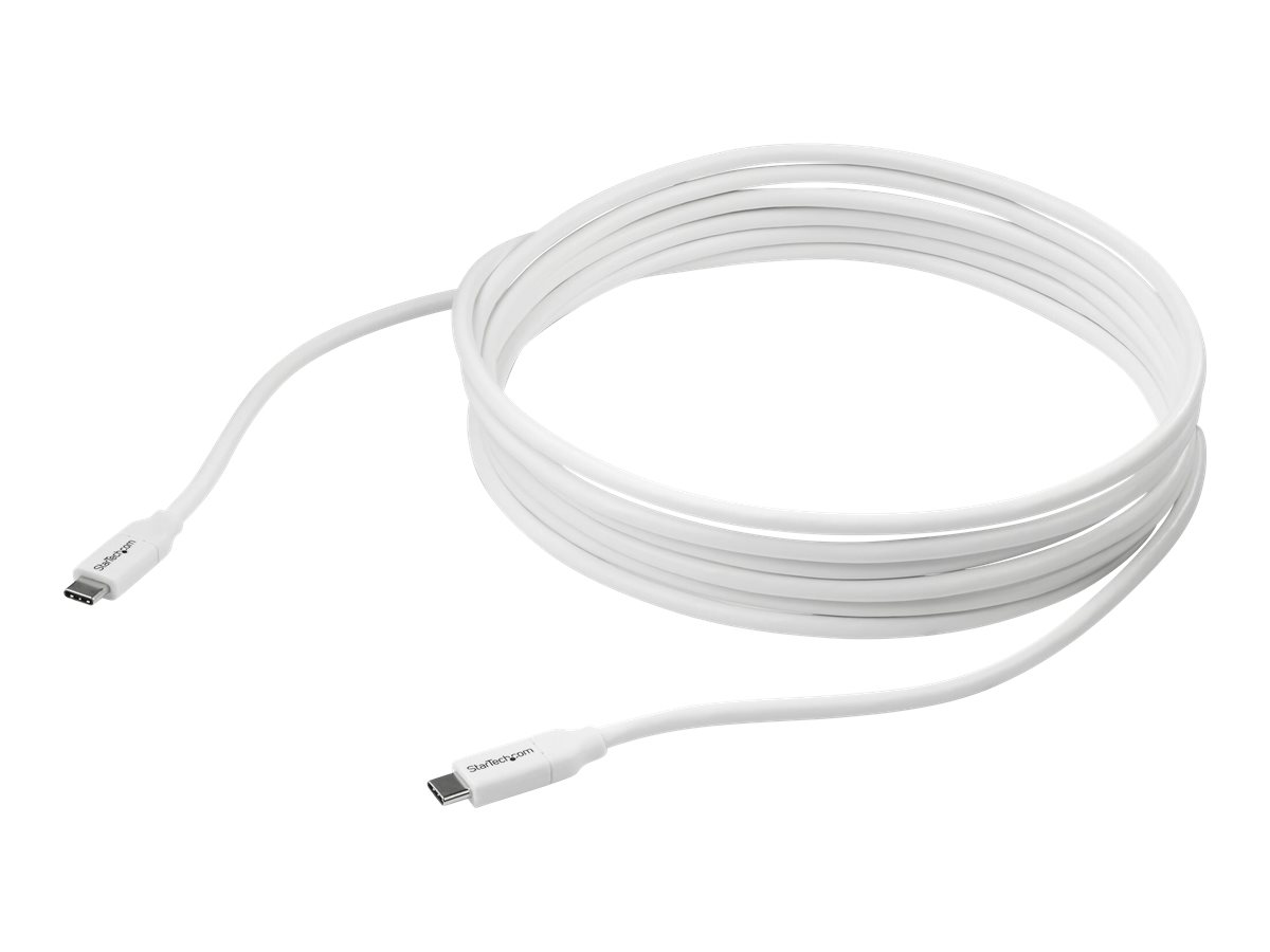 StarTech.com StarTech USB C to USB C Cable - 13 ft / 4m - 5A PD - M/M - White - USB 2.0 - USB-IF Certified - USB Type C Cable - USB C Charging Cable (USB2C5C4MW)USB-Kabel - USB-C (M) zu USB-C (M) - US