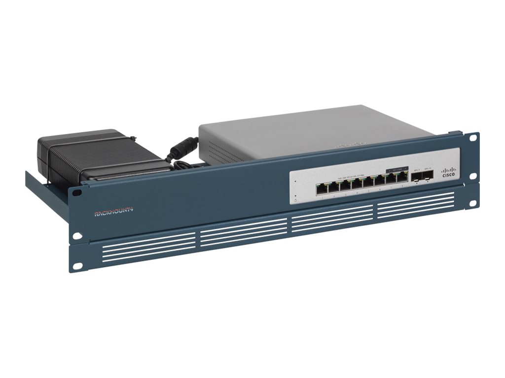 Rackmount.IT RM-CI-T18, Firewall-Rackmontage, Blau, 1.3U/2U, MERAKI MS130-8X MERAKI MS130-12X MERAKI MS120-8FP, 48,3 cm (19"), 482 mmx 482 x 217mm - Metallic Blue