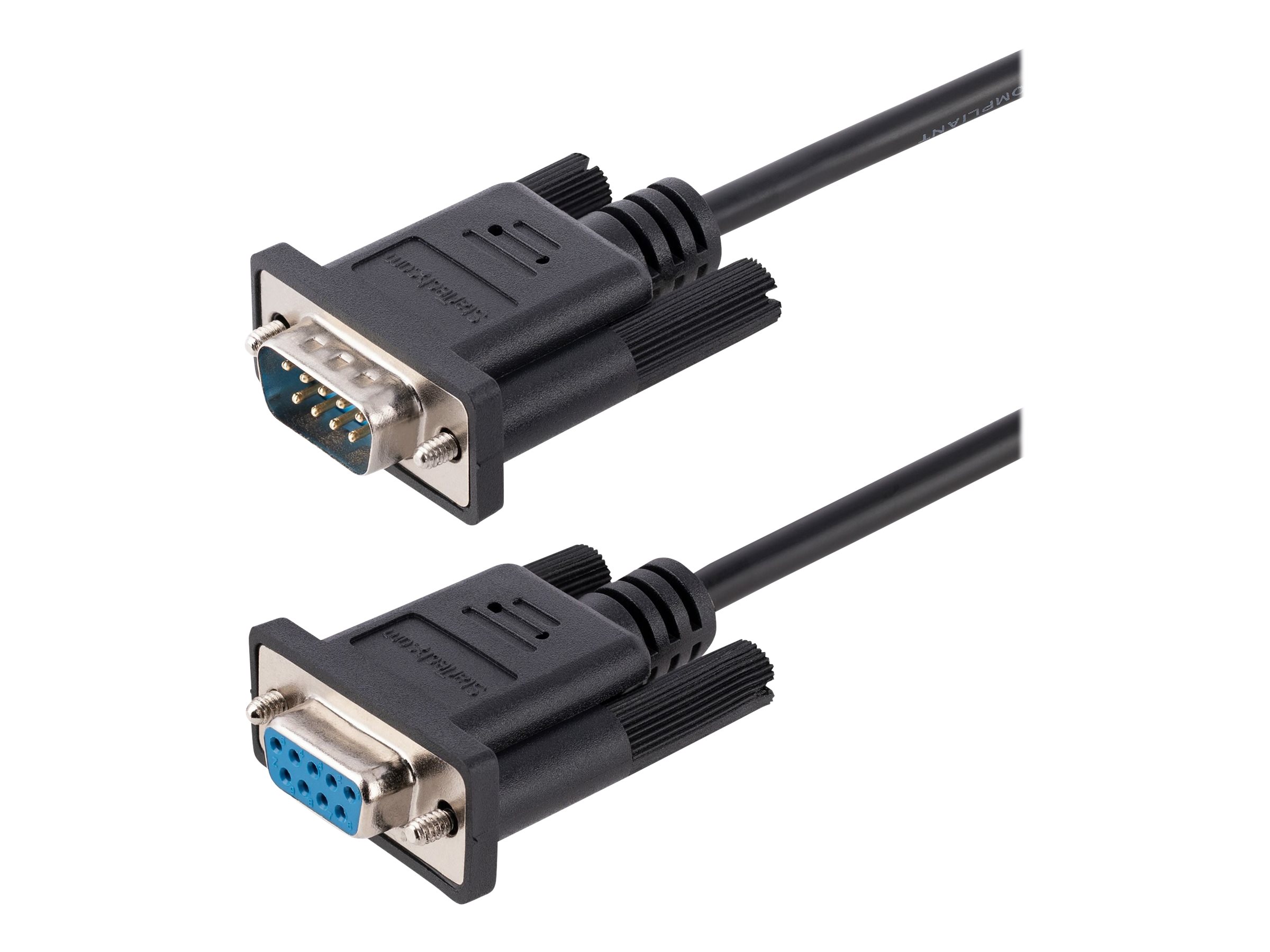 StarTech.com StarTech 3m RS232 Serial Null Modem Cable, Crossover Serial Cable w/Al-Mylar Shielding, DB9 Serial COM Port Cable Female to Male, Compatible w/DTE Devices - Tool-Less Design w/Thumbscrews
