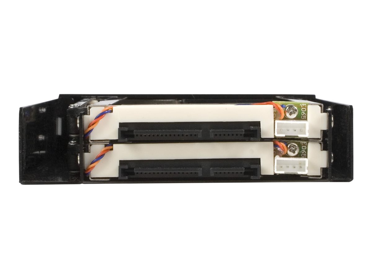 StarTech.com SATA Wechselrahmen 3,5 Zoll trägerlos - Mobiles Festplatten Speicher Rack für 2x 6,4cm (2,5)Hot Swap HDD in Schwarz - Laufwerksschachtadapter - Schwarz
