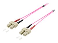 Equip Pro - Patch-Kabel - SC multi-mode (M)zu SC multi-mode (M) - 15 m - Glasfaser - Duplex - 50/125 Mikrometer - OM4 - halogenfrei - violett
