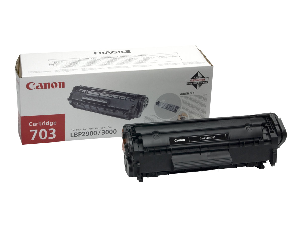 Canon 703 - Schwarz - original - Tonerpatronefür i-SENSYS LBP2900 - LBP2900B - LBP3000; Laser Shot LBP-2900 - 3000