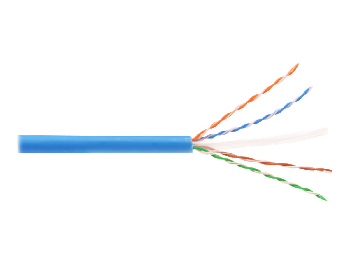 DIGITUS CAT 6A U/UTP Datenkabel - Verlegekabel, 305 m, Simplex, Eca305 m - UTP - CAT 6a - IEEE 802.5/IEEE 802.3 - halogenfrei - Riser - Hellblau - RAL 5012