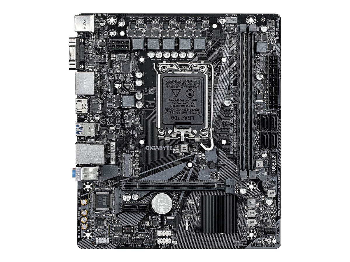 Gigabyte H610M S2H V3 DDR4 - 1.0 - Motherboard - micro ATX - LGA1700 Sockel - H610 Chipsatz - USB 3.2 Gen 1 - Gigabit LAN - Onboard-Grafik (CPU erforderlich)HD Audio (8-Kanal)
