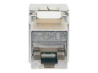 Intellinet Cat8.1 40G Shielded Toolless Keystone Jack, For Easy and Quick Snap-in Deployment, Ideal for Data Centers, STP, for Solid & Stranded Wire, Gold-plated Contacts, Metal Housing - Netzwerkansc