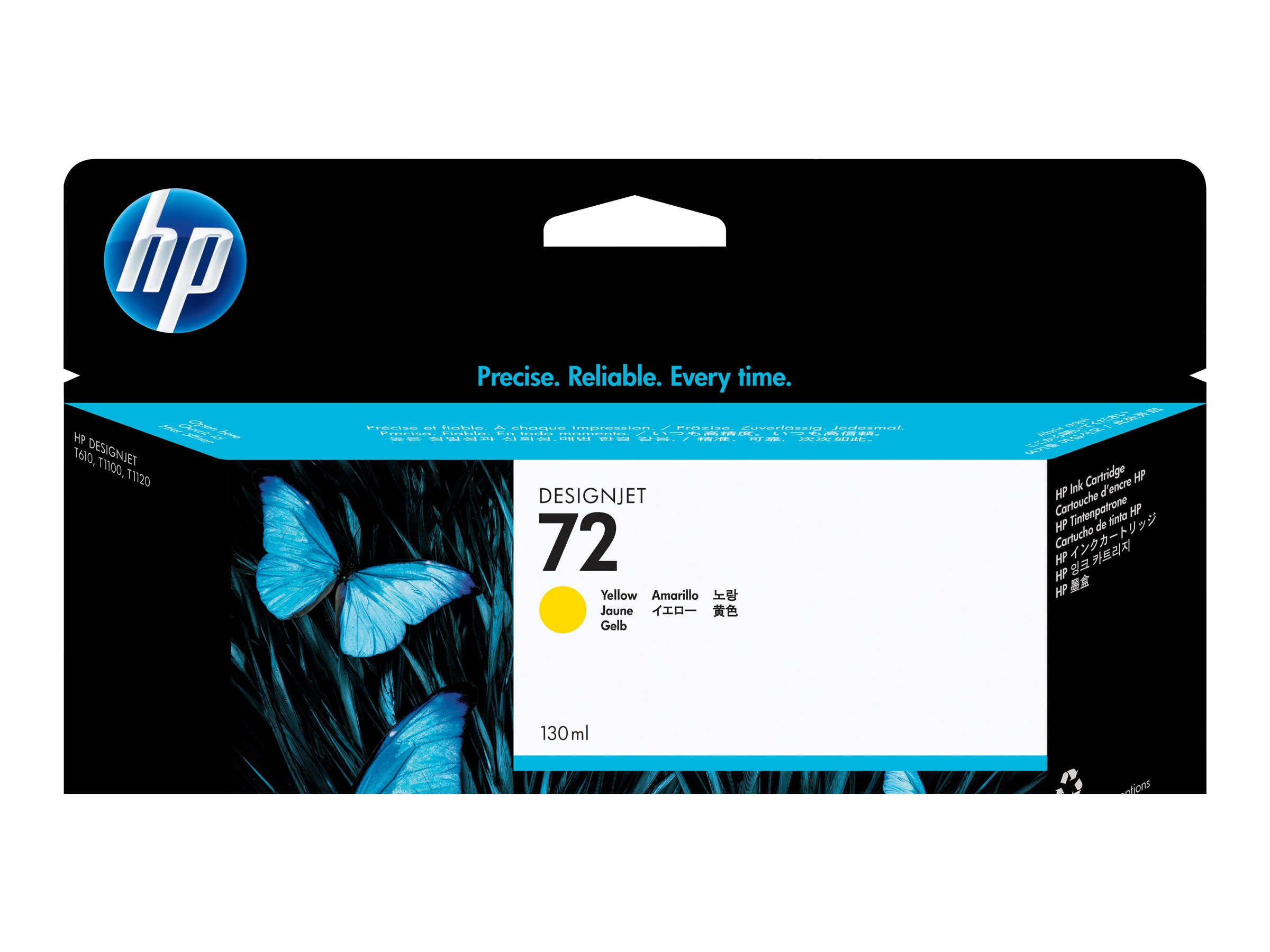 HP 72 - 130 ml - Gelb - original - DesignJetTintenpatrone - für DesignJet T1100 - T1100ps - T1200 - T1200ps - T1300 - T610 - T620 - T770 - T790