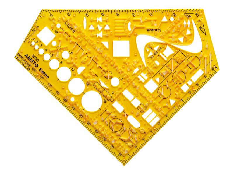 Aristo Elektro - Schablone - Buchstaben, Zahlen