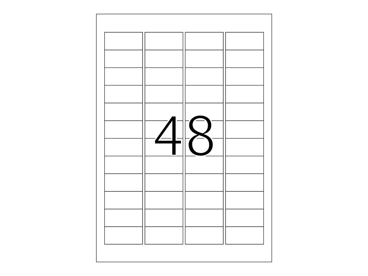 HERMA HSpecial - Weiß - 45.7 x 21.2 mm 1200 Etikett(en) (25 Bogen x 48 selbstklebende - matte Etiketten aus Schutz-/Siegelfolie