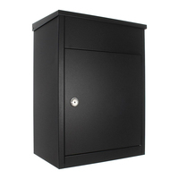 Rottner T05967, Wandmontierter Briefkasten, Stahl, Schwarz, Horizontal, Schlüssel, 1 Stück(e)