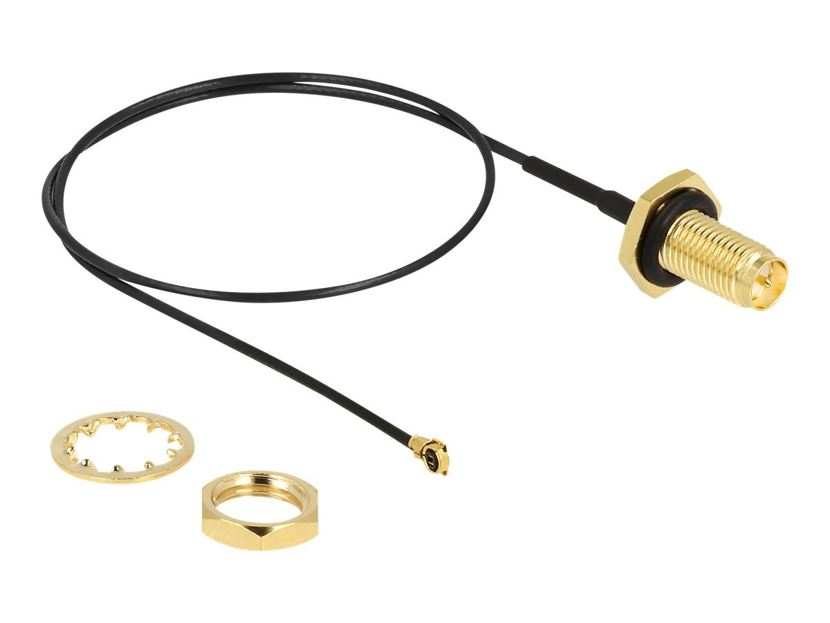 Delock Antennenkabel - RP-SMA (R) zu MHF I (S)35 cm - 1.13 mm - Koax - Schwarz