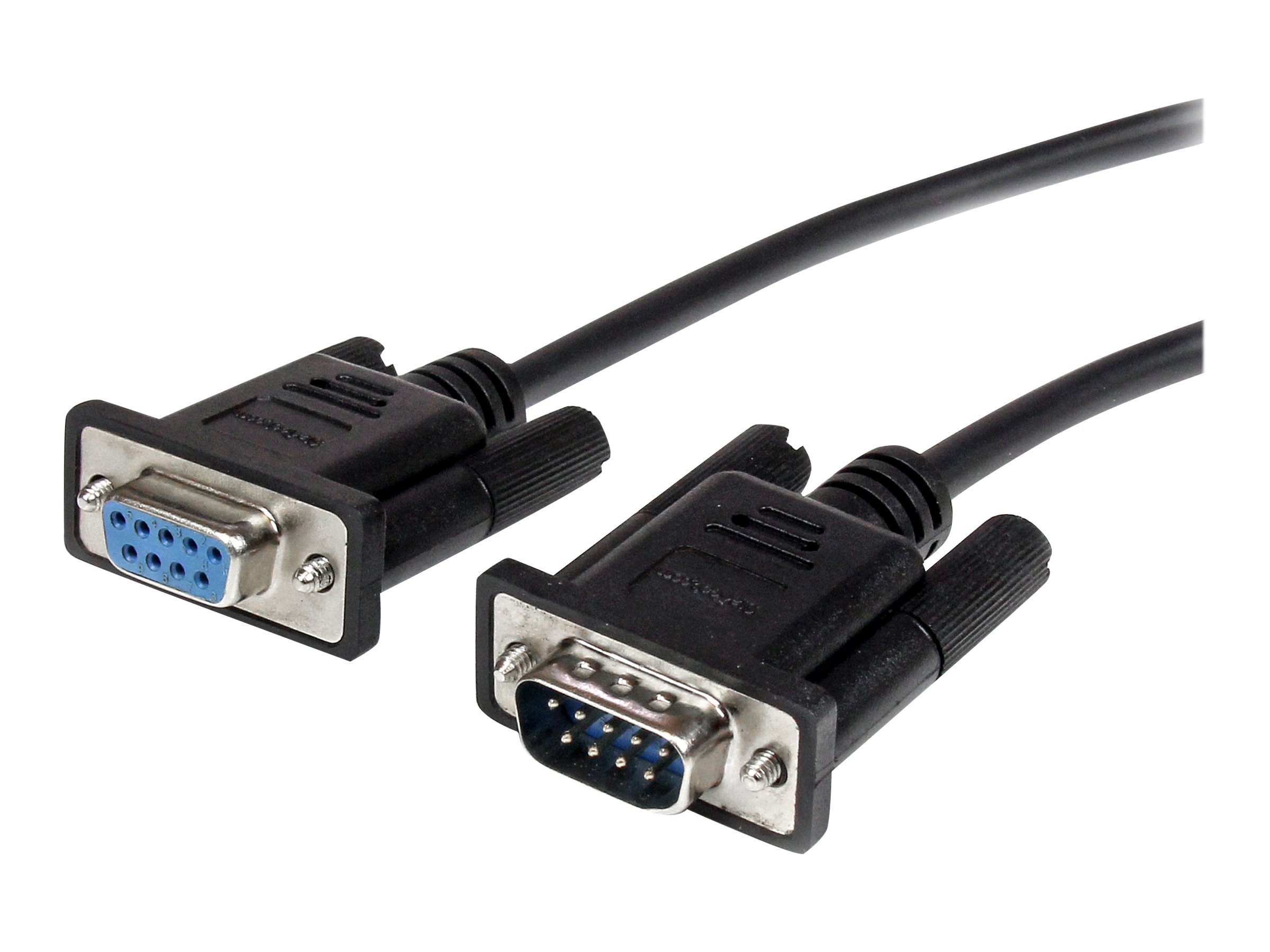 StarTech.com Serielles DB9 RS232 Verlängerungskabel 3m - RS 232 DB-9 Kabel Verlängerung- DB 9 (Stecker)RS-232 (Buchse) Schwarz - Serielles Verlängerungskabel - DB-9 (M) zu DB-9 (W) - 3 m - Schwarz - f