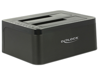 Delock Dual Docking Station SATA HDD > USB 3.0 with Clone Function - Speicher-Controller mit One-Touch-Klonen - 2.5", 3.5" (6.4 cm, 8.9 cm)