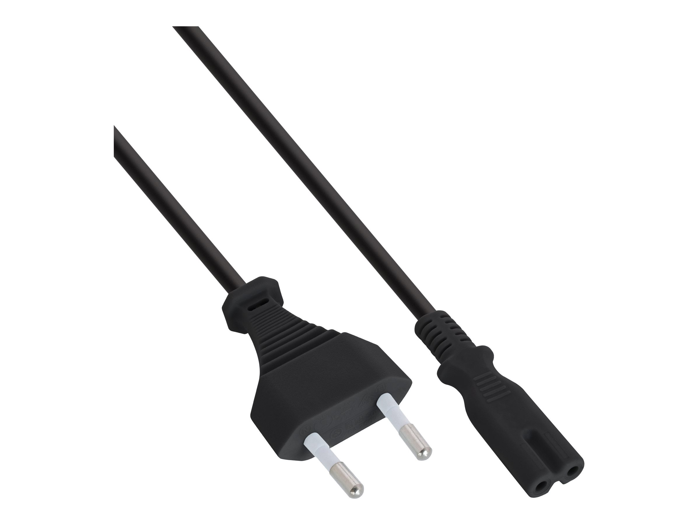InLine Netzkabel - Netzstecker auf Euro 8 C7 Stecker - 0,30mIEC 60320 C7 - 30 cm - Schwarz