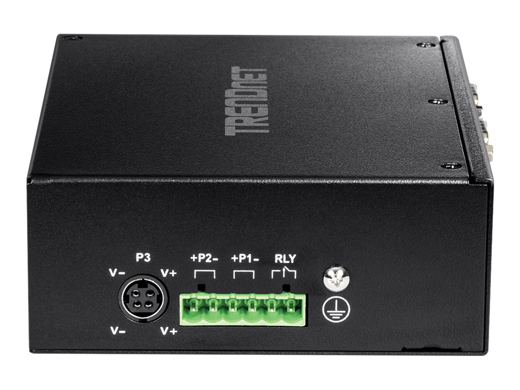 TRENDnet TI-M42 - Gateway - industriell - 4 Anschlüsse100Mb LAN - Modbus - RS-442 - RS-485 - RS-232 - Gleichstrom - Wand / DIN-Schienen montierbar - TAA-konform