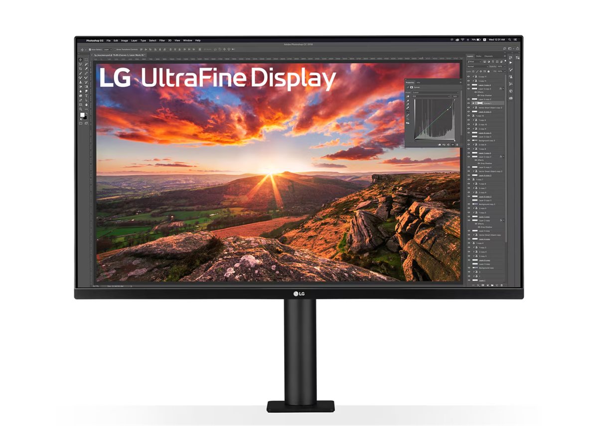 LG UltraFine Ergo 32UN880K-B - LED-Monitor - 81.3 cm (32")(31.5" sichtbar) - 3840 x 2160 4K UHD (2160p) @ 60 Hz - IPS - 350 cd/m² - 1000:1 - HDR10 - 5 ms - 2xHDMI - DisplayPort - USB-C - Lautsprecher