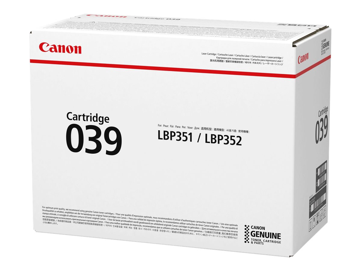 Canon 039 - Schwarz - original - Tonerpatronefür imageCLASS LBP351dn - LBP351x - LBP352dn - LBP352x; i-SENSYS LBP351x - LBP352x; Satera LBP351i