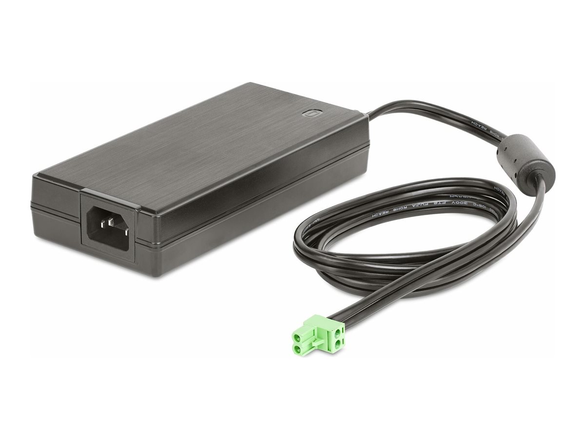 StarTech.com 160W Universal DC Power Adapter (24V/6.6A)2-Wire Cord and 2/3-Pin Terminal Blocks - 100-240V AC/DC External Power Supply for Industrial USB Hubs - NA/UK/EU/ANZ Cords - 4ft/1.2m DC Power C