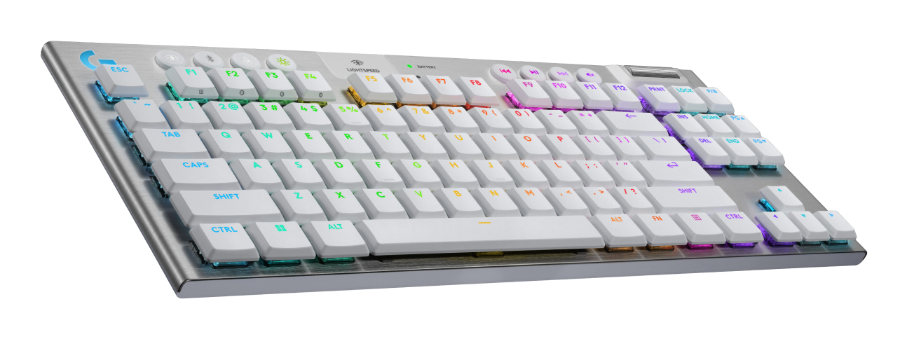Logitech G G915 X - Tastatur - LIGHTSPEED - TKLhintergrundbeleuchtet - kabellos - Bluetooth 5.0 - 2.4 GHz - USB - QWERTZ - Deutsch - Tastenschalter: GL Tactile - weiß