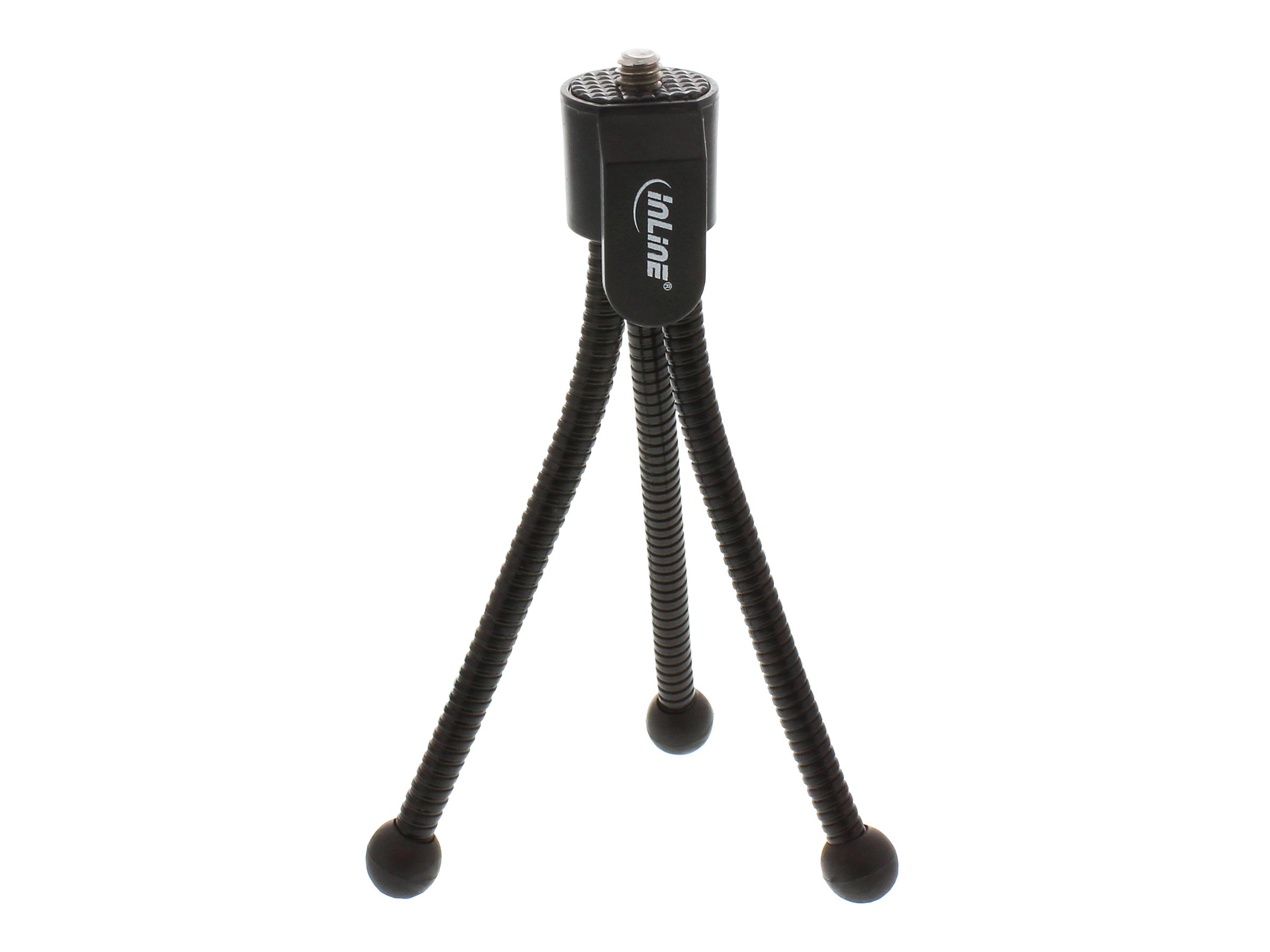 InLine Mini-Stativ für Digitalkameras - 12,5cm Höhe - schwarzv