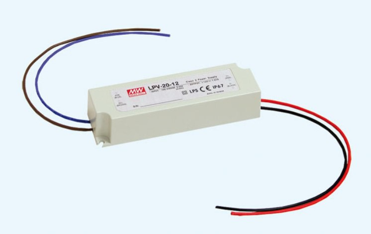 Meanwell MEAN WELL LPV-20-24, Weiß, 90 - 264 V, 50 - 60 Hz, 118 mm, 26 mm, 35 mm20.000 W