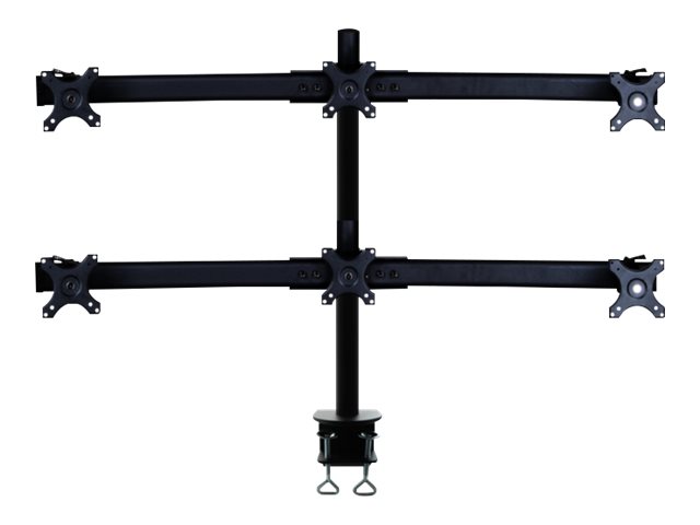 Neomounts FPMA-D700D6 - Befestigungskit - Voll beweglich - für 6 LCD-Displays - Schwarz - Bildschirmgröße: 48.3-68.6 cm (19"-27")Klemmmontage - Tischmontage