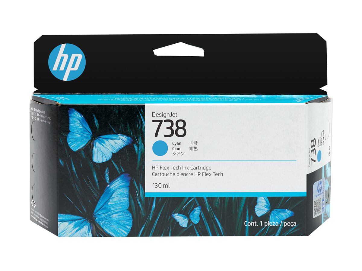 HP 738 - 130 ml - Cyan - original - DesignJetTintenpatrone - für DesignJet T950 - XT950