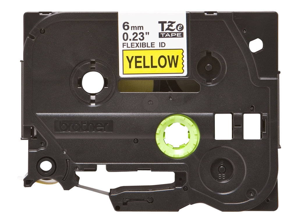 Brother TZe-FX611 - Schwarz auf Gelb - Rolle (0,6 cm x 8 m)1 Kassette(n) Flexitape - für Brother PT-D210 - D600 - H110 - H200; P-Touch PT-1005 - E550 - H107; P-Touch Cube Plus PT-P710
