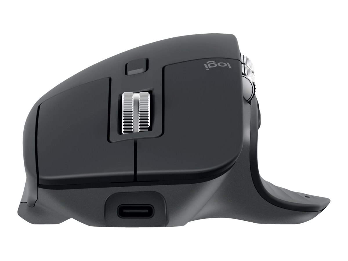 Logitech Master Series MX Master 3S for BusinessMaus - ergonomisch - Für Rechtshänder - optisch - 7 Tasten - kabellos - Bluetooth - Logitech Logi Bolt USB-Empfänger - Graphite