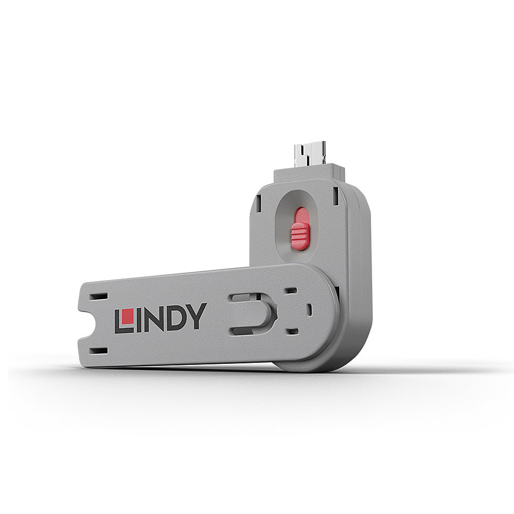 Lindy USB Type A Port Blocker Key - USB-Portblockerpink