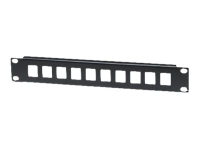 Intellinet 10-Port Patchpanel, unbestückt, 10", 1 HE, schwarz - Blindabdeckung - Rack montierbar - Schwarz, RAL 9005 - 1U - 25.4 cm (10")10 Ports