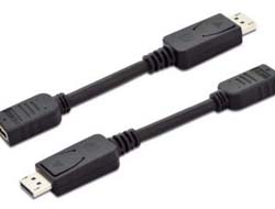 DIGITUS DisplayPort Adapter / KonverterDisplayPort männlich zu HDMI weiblich - 15 cm - Doppelisolierung - Schwarz