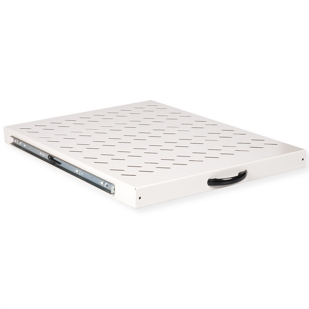ROLINE Rack-Schieberegal - 550 mm tief, Tragfähigkeit 25 kg - RAL 7035, Hellgrau - 1U - 48.3 cm (19")für P/N: 26.21.0057 - 26.21.0058 - 26.21.0060 - 26.21.0063 - 26.21.0066 - 26.21.0069 - 26.21.0070