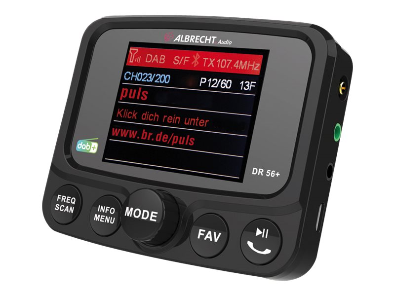 Albrecht DR 56+ - DAB+/Bluetooth-Freisprecheinrichtung/FM-Transmitterfür Handy