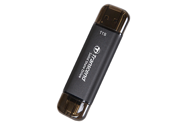 Transcend ESD310C - SSD - 1 TB - extern (tragbar)USB 3.2 Gen 2x1 (USB-C Steckverbinder) - Schwarz