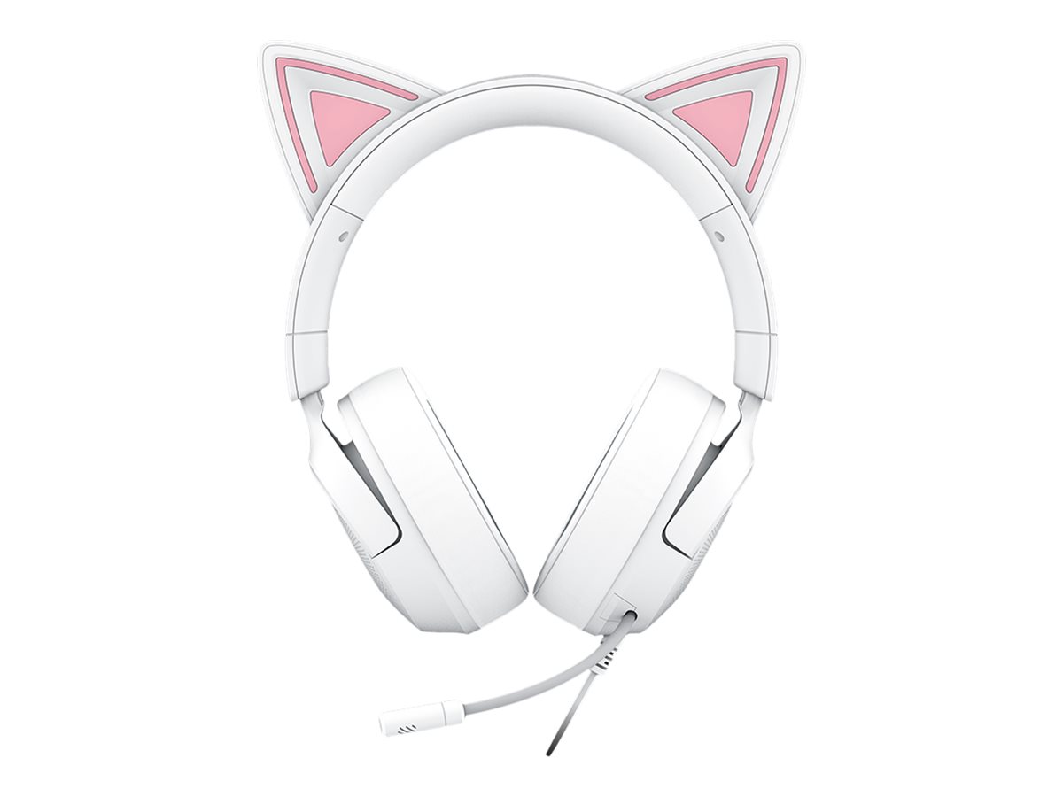 Razer Kraken Kitty V3 X - Headset - ohrumschließendkabelgebunden - 3,5 mm Stecker - Geräuschisolierung - weiß