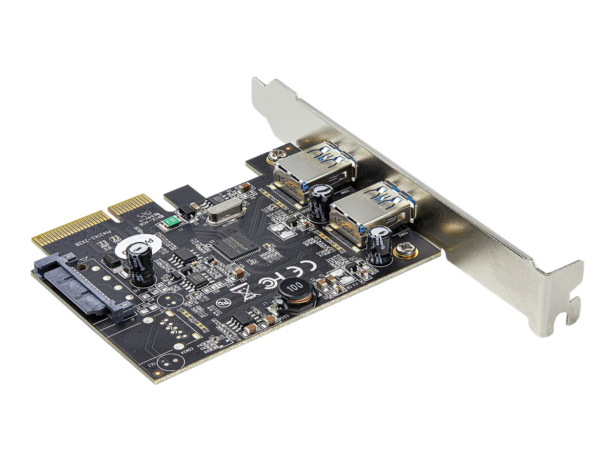 StarTech.com Startech 2-Port USB PCIe Adapter - 10Gbit/s pro Port - USB 3.1/3.2 Gen 2 Typ-A PCI Express 3.0 x2 Host Controller Erweiterungskarte - Add-On Adapterkarte - Full/Low Profile - Windows & Li