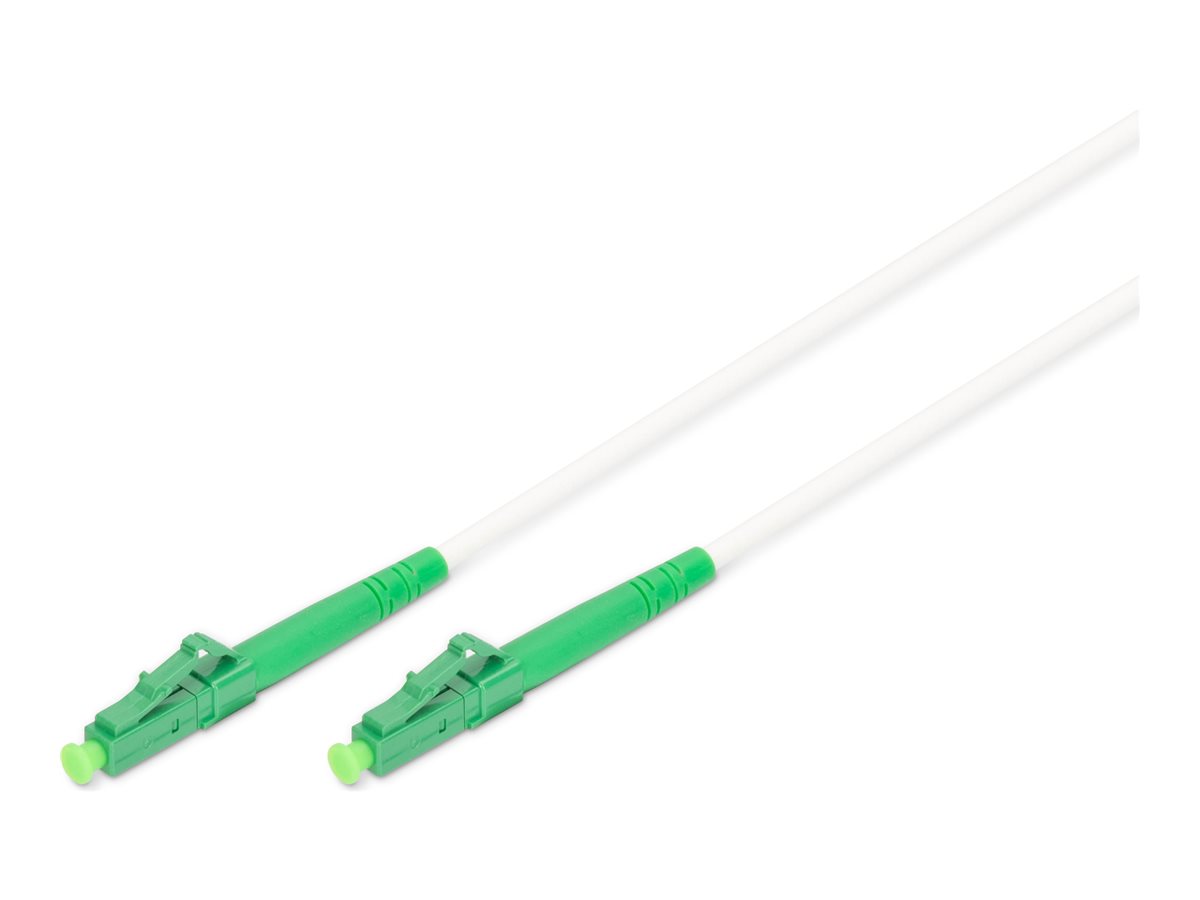DIGITUS Glasfaser Patchkabel, stahlarmiert, simplex, singlemode, LC/APC  LC/APC, 1 mzu LC/APC Einzelmodus (M) - 1 m - 3 mm - Glasfaser - Simplex - 9/125 Mikrometer - halogenfrei - G.657A2 - flexibel -