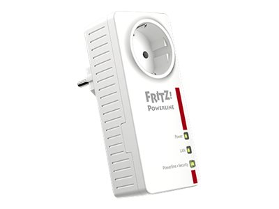 FRITZ! Powerline 1220E - Powerline-Adapter-Kit 1GbE, HomePlug AV (HPAV)2.0 - IEEE 1901 - an Wandsteckdose anschließbar (Packung mit 2)