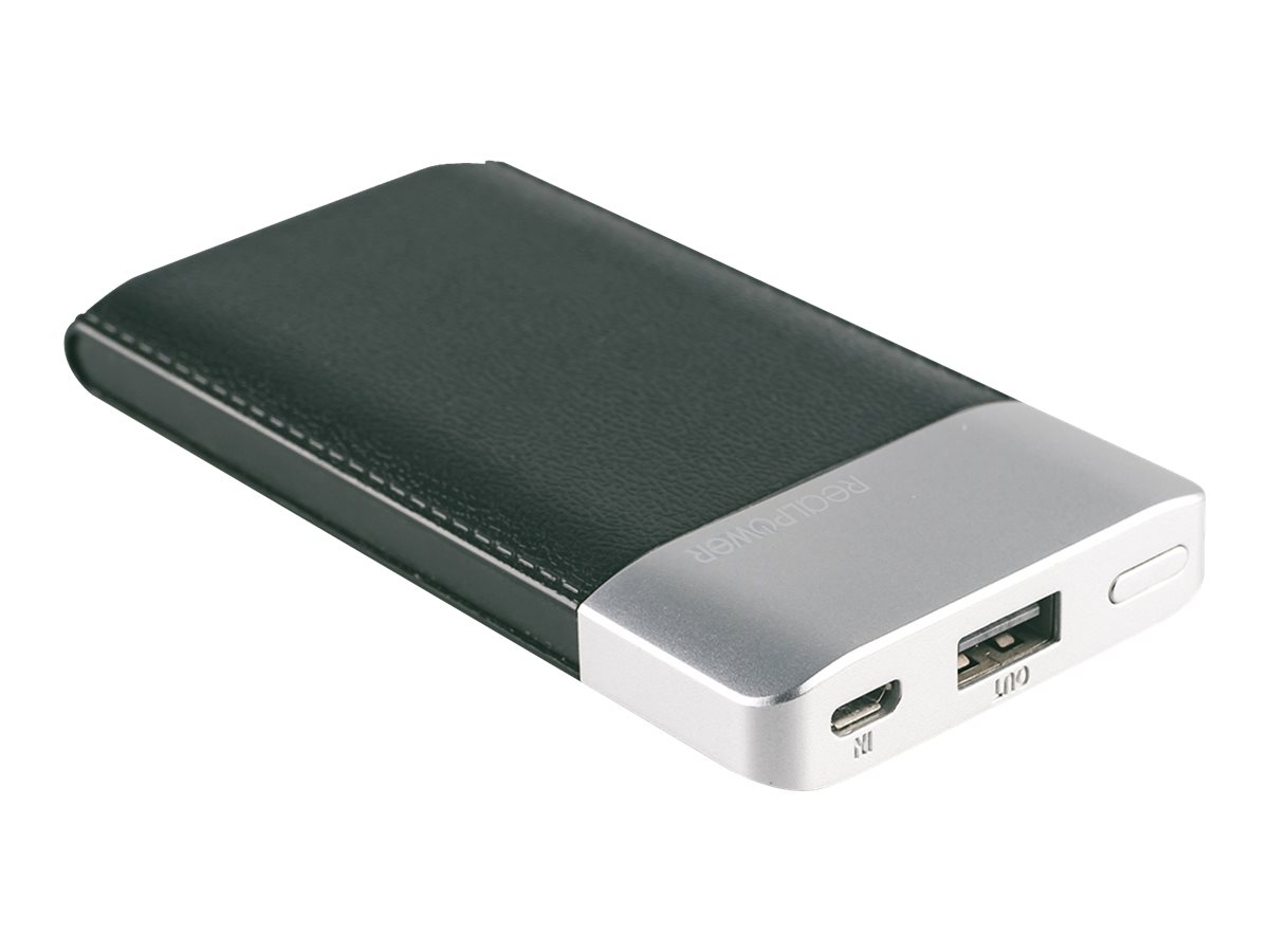 RealPower PB-4000 Fashion - Powerbank - 4000 mAh - 2 A (USB)Schwarz