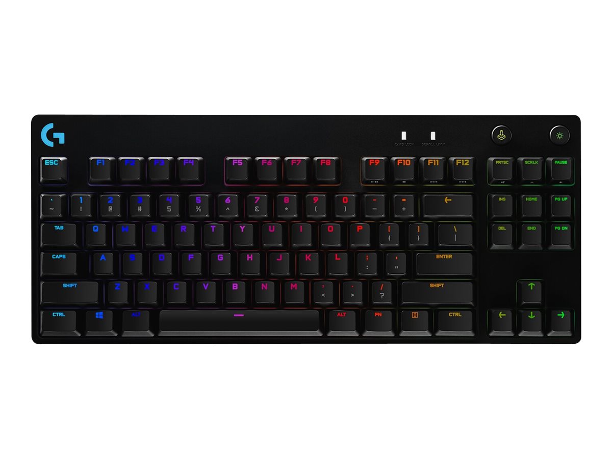 Logitech G Pro Mechanical Gaming Keyboard - TastaturHintergrundbeleuchtung - USB - QWERTZ - Deutsch - Tastenschalter: GX Blue Clicky - Schwarz