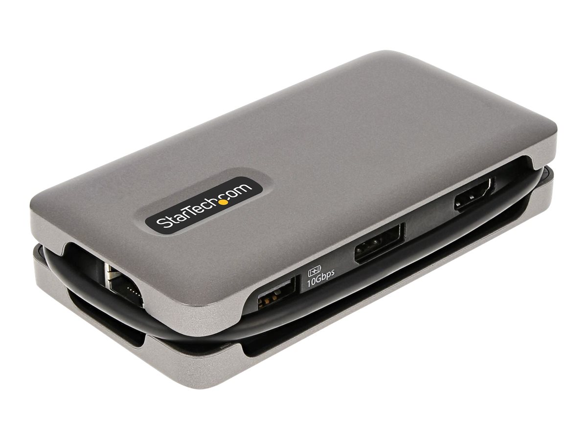 StarTech.com USB-C Multiport Adapter, 4K 60Hz HDMI/DP - USB C Hub - 100W PD - Dockingstation - USB-C - HDMI - DP - 1GbE - 16 Watt
