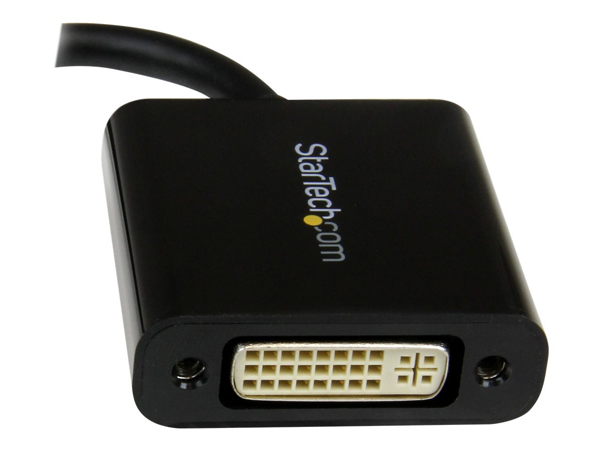 StarTech.com StarTech Mini DisplayPort auf DVI Adapter Konverter - 1 x  Mini DP (Stecker)DVI-I (Buchse) - maximale Auflösung 1920x1200 - DVI-Adapter - Mini DisplayPort (M) zu DVI-I (W) - 17 cm - Schwa