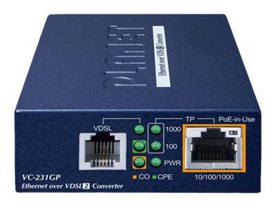 Planet VC-231GP - Medienkonverter - 1GbE, Ethernetover VDSL2 - 10Base-T - 100Base-TX - 1000Base-T - VDSL2 - RJ-45 / RJ-11 - bis zu 1.4 km